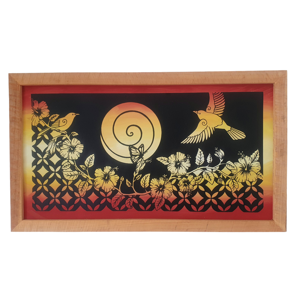 XL Bellbirds and Hibiscus